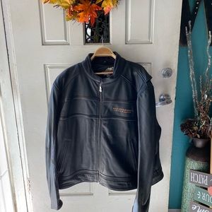 Mens leather harley davidson 105 anniversery jacket
